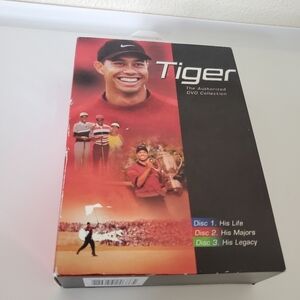 Tiger Woods The Authorized DVD Collection (DVD, 2004, 3-Disc Set) 2 New 1 Open